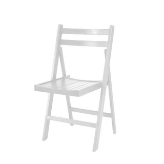 Cadira fusta blanca