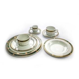 Tableware Decorated in Green