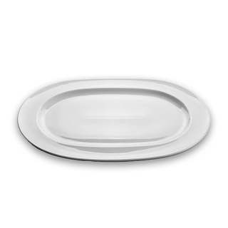 White oval dish