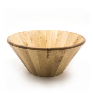 Tapered wooden bowl