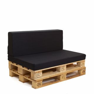 Wooden-pallet sofa Black