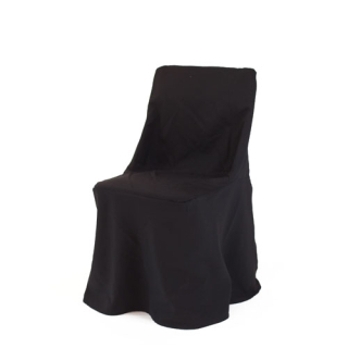 Folding chair with black cover