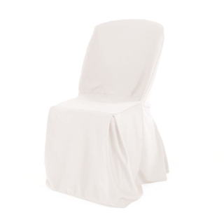 Cadira fixa amb funda blanca