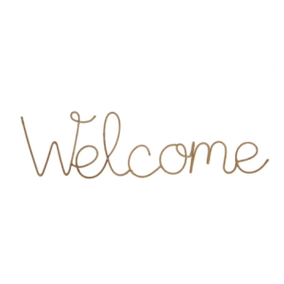 Welcome rattan sign