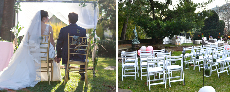 Es importante también combinar la decoración con el estilo escogido y con el entorno, como fue el caso de la boda de Palatchi, heredera de Pronovias.