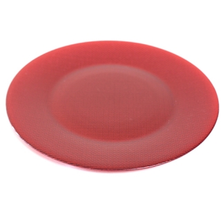 Red glass plate