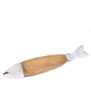 Wooden salmon serving platter