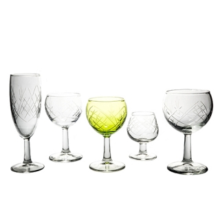 Glassware Vintage Carved