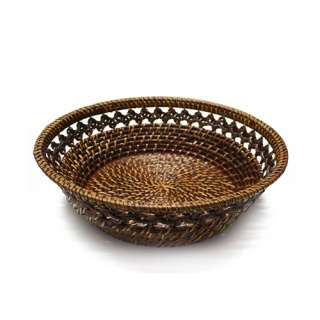 Dark wicker basket