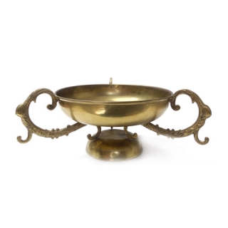 Vintage golden fruit bowl