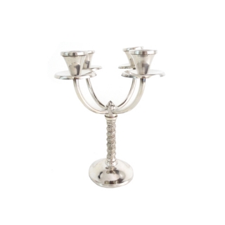 4 arms silver barroc candlestick