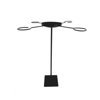 Candelabro metal negro 4 brazos