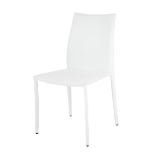 Silla piel marfil