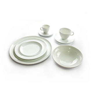 Tableware Wide Lip white 