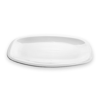 White rectangular plate