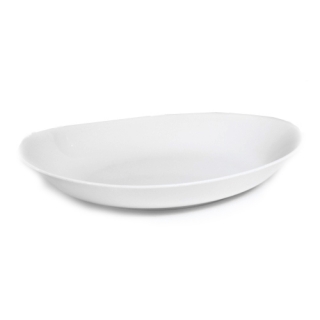 Deep ivory oval dish 