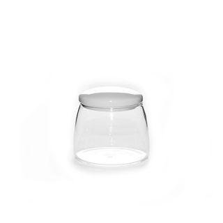 Glass bowl with lid