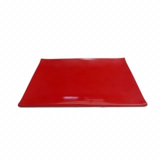 Red melamine tray
