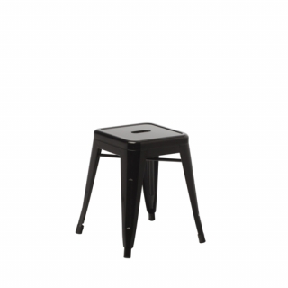 Black Fabrik small stool