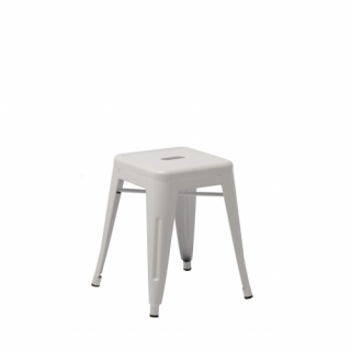 Low white Fabrik stool