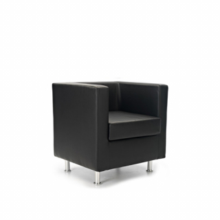 Black boston armchair