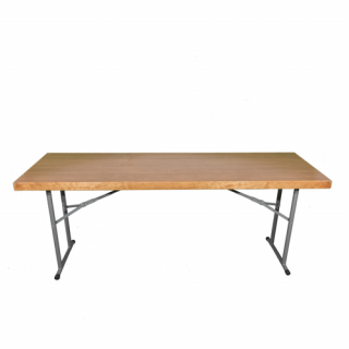 Rectangular wooden conference table