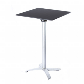 Tall black square table