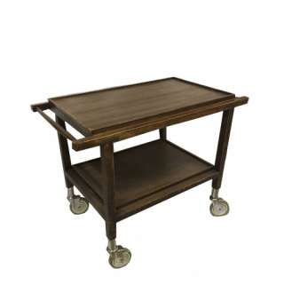 Wooden serving cart