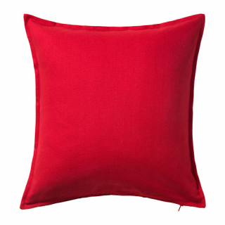 Red plain cushion