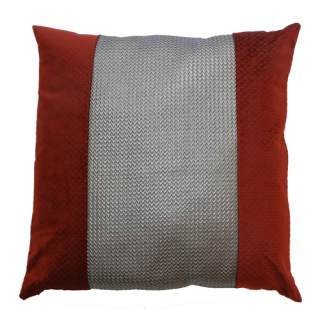 Bordeaux silver square cushion