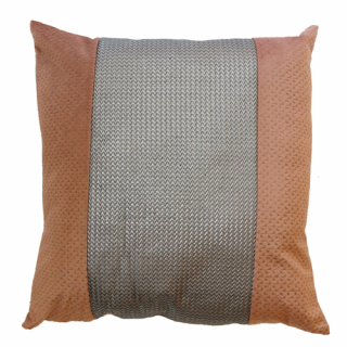 Coral silver square cushion