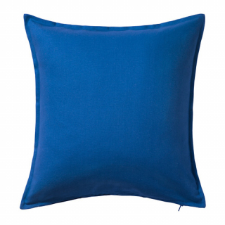 Blue plain cushion