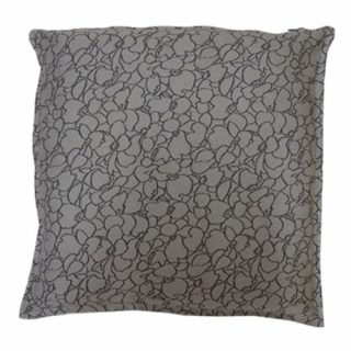 Grey black printed cushion
