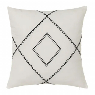 Ecru-black Boho Chic cushion