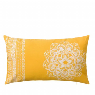Yellow.white Mandala cushion