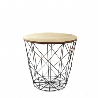 Soft metal wood small table