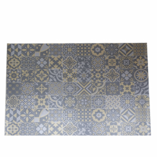 Gray-gold hydraulic rug