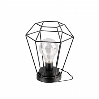 Black cage lamp