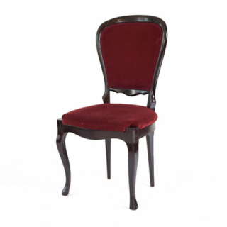 Vintage Mahogany Garnet Upholstered Chair