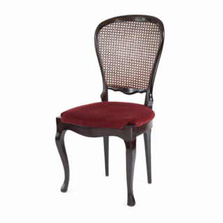 Silla Vintage caoba asiento granate