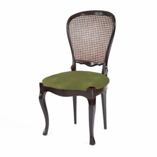 Cadira Vintage caoba seient verd