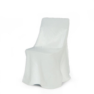 Folding chair with white cover
