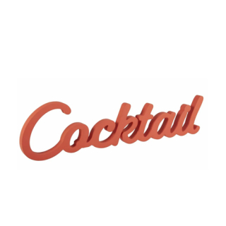 Letrero madera Cocktail rojo
