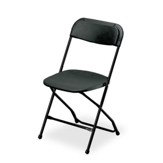 Basic black folding chair
