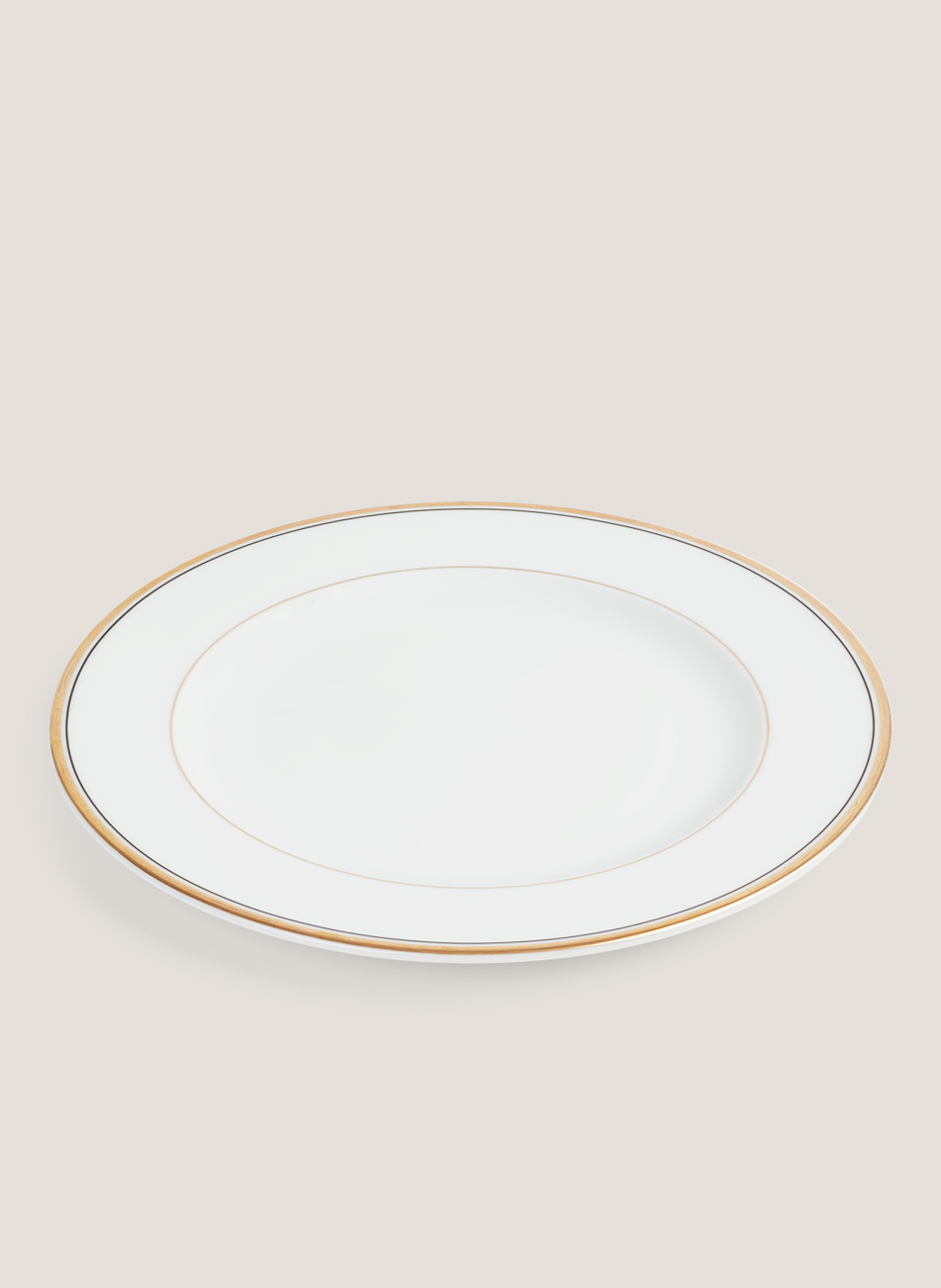 Plato decorado filo oro-negro