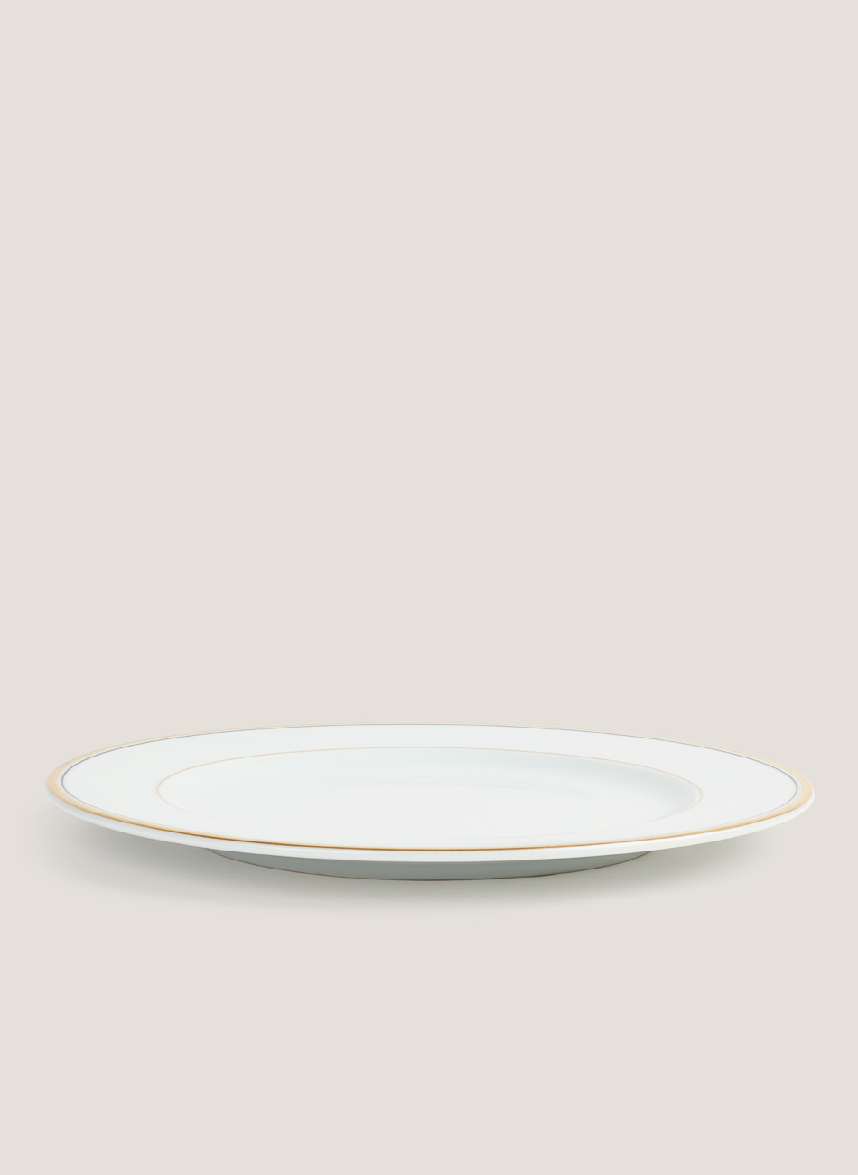 Plato decorado filo oro-negro