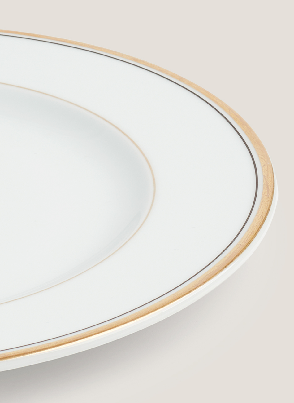 Plato decorado filo oro-negro