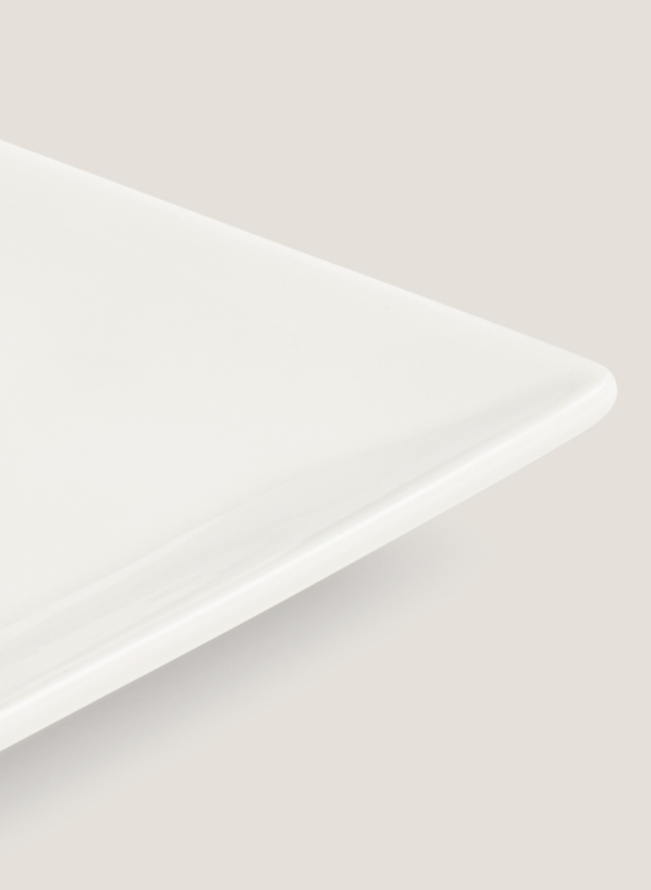 Plato tokyo rectangular blanco