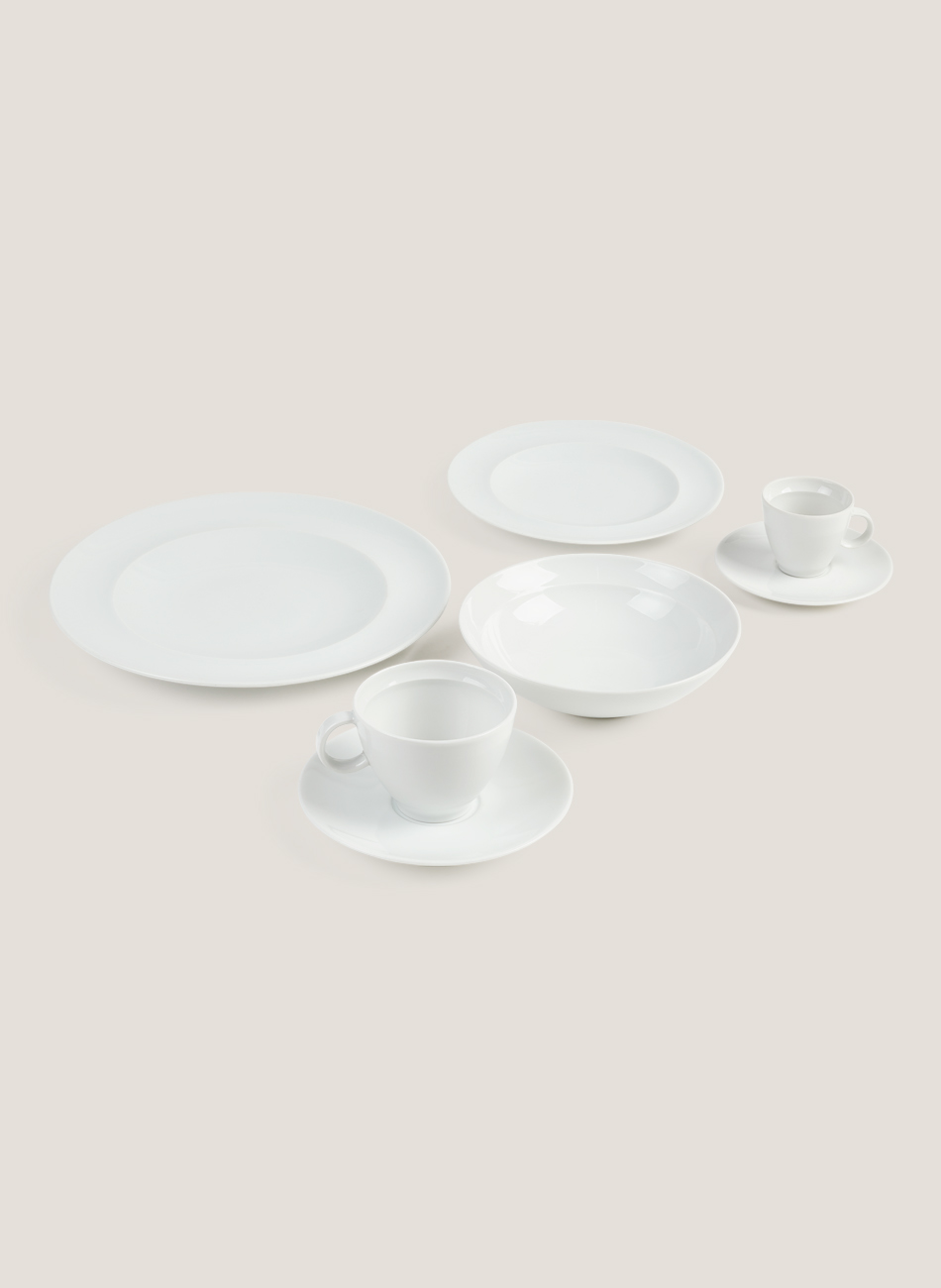 Tableware wide lip white