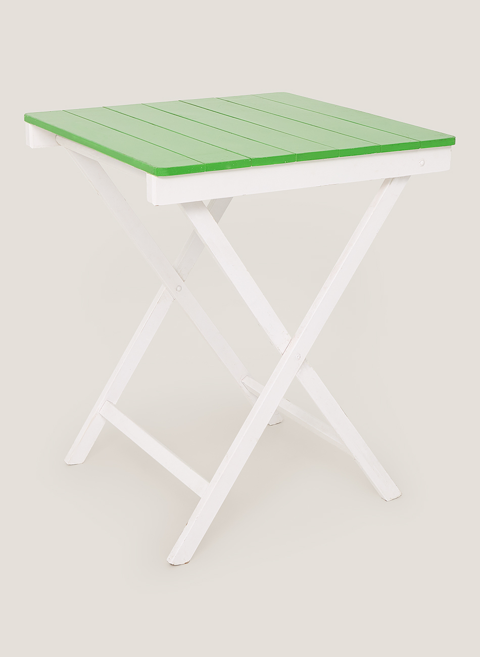 Mesa cuadrada madera pistacho